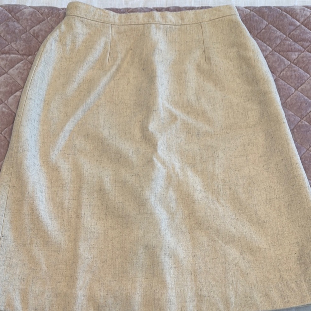 Vintage nylon Elegant Cream Skirt